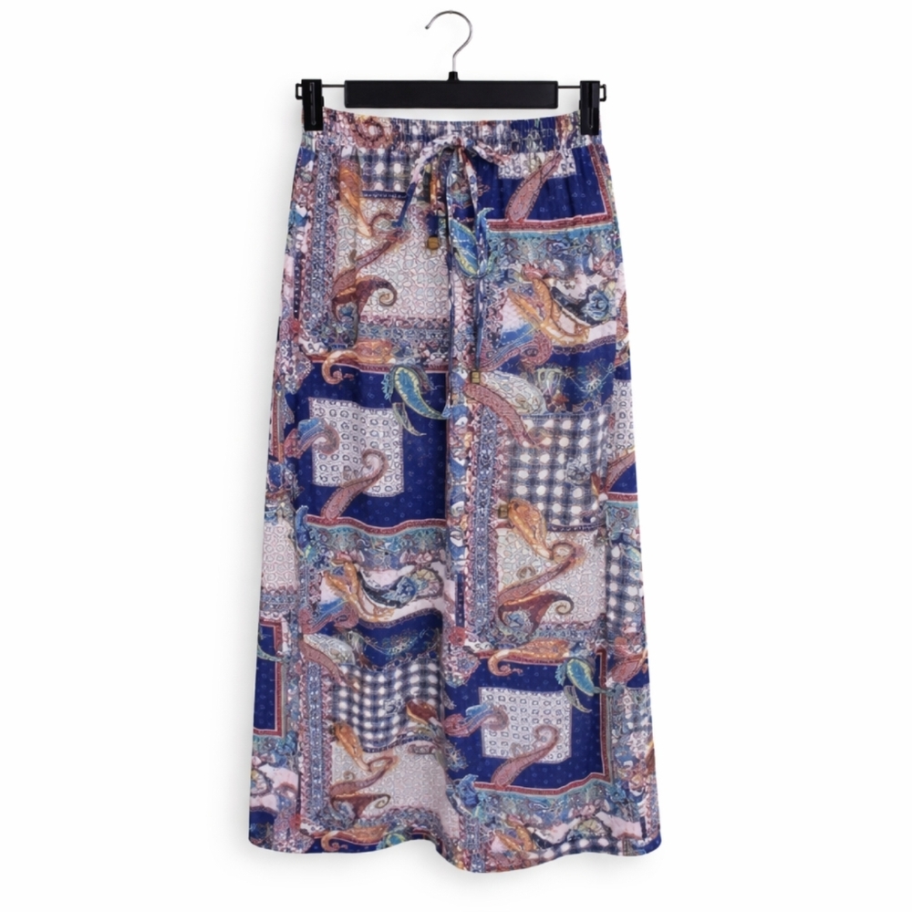 Robert Louis Bohemian Flowy Paisley Feminine Skirt Sz XL